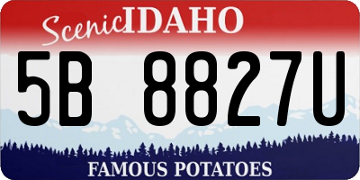 ID license plate 5B8827U
