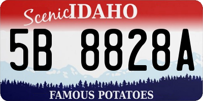ID license plate 5B8828A