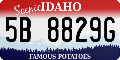 ID license plate 5B8829G