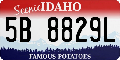 ID license plate 5B8829L