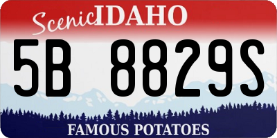 ID license plate 5B8829S