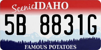 ID license plate 5B8831G
