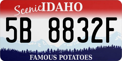 ID license plate 5B8832F