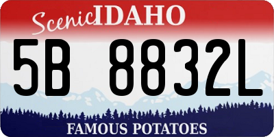 ID license plate 5B8832L