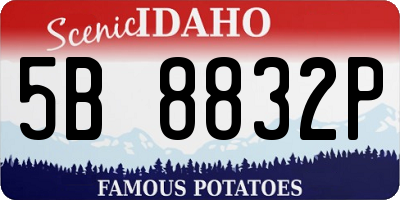 ID license plate 5B8832P