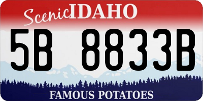 ID license plate 5B8833B