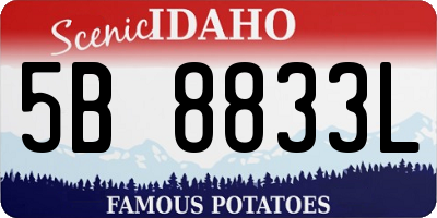 ID license plate 5B8833L