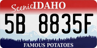 ID license plate 5B8835F