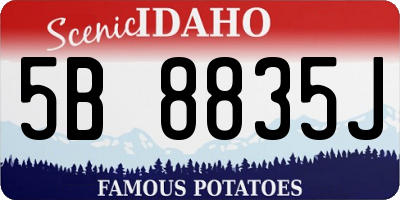 ID license plate 5B8835J