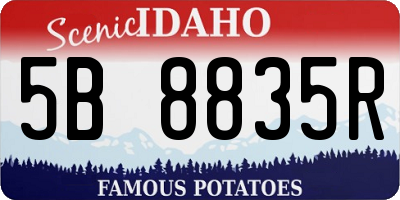 ID license plate 5B8835R