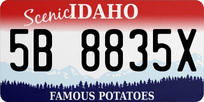 ID license plate 5B8835X