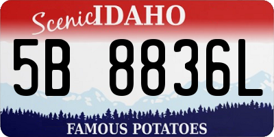 ID license plate 5B8836L