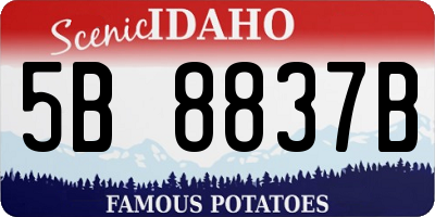 ID license plate 5B8837B