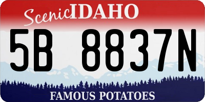 ID license plate 5B8837N