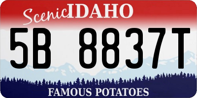 ID license plate 5B8837T