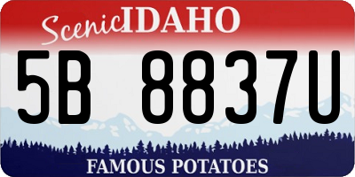 ID license plate 5B8837U