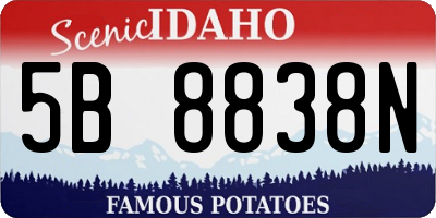 ID license plate 5B8838N