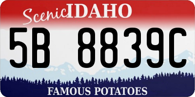 ID license plate 5B8839C