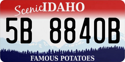 ID license plate 5B8840B