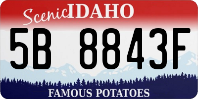ID license plate 5B8843F