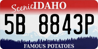 ID license plate 5B8843P