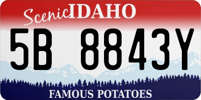 ID license plate 5B8843Y