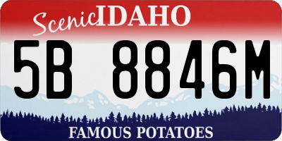 ID license plate 5B8846M