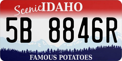 ID license plate 5B8846R