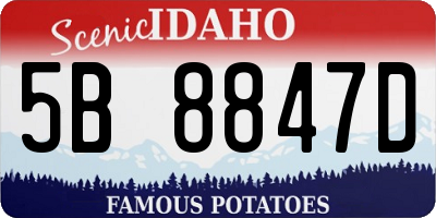 ID license plate 5B8847D