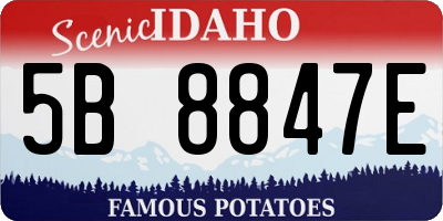 ID license plate 5B8847E