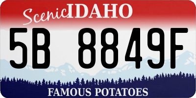 ID license plate 5B8849F