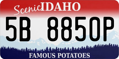 ID license plate 5B8850P