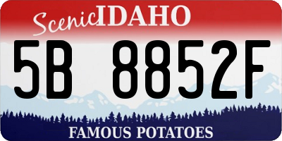 ID license plate 5B8852F