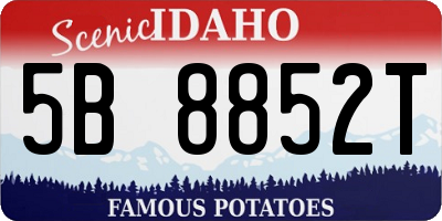 ID license plate 5B8852T