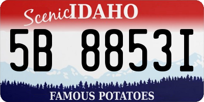 ID license plate 5B8853I