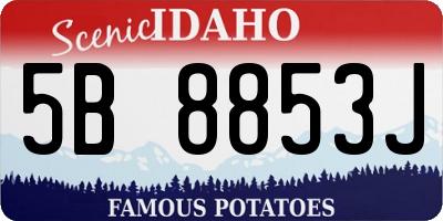 ID license plate 5B8853J