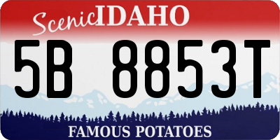 ID license plate 5B8853T