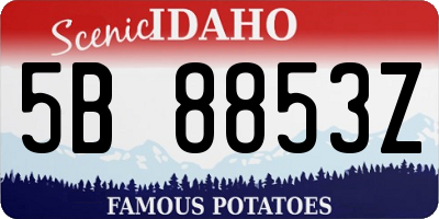 ID license plate 5B8853Z