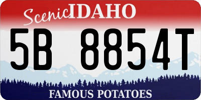 ID license plate 5B8854T