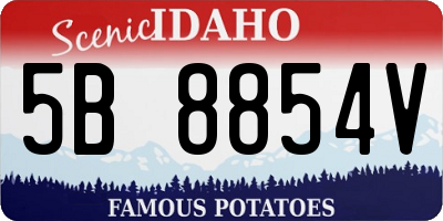 ID license plate 5B8854V