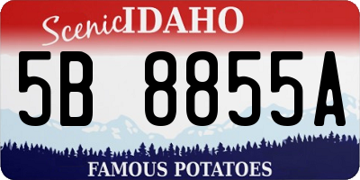 ID license plate 5B8855A