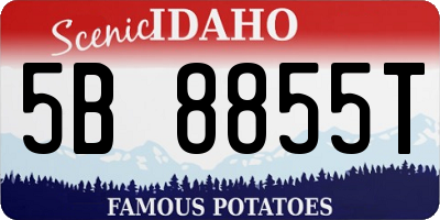 ID license plate 5B8855T