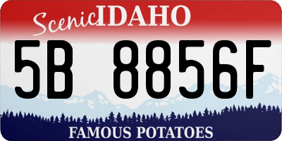 ID license plate 5B8856F