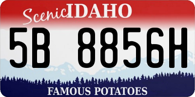 ID license plate 5B8856H