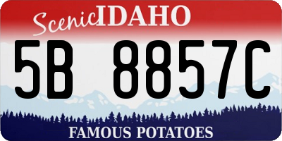 ID license plate 5B8857C