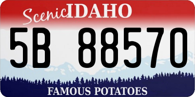 ID license plate 5B8857O