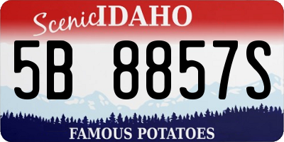 ID license plate 5B8857S