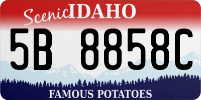 ID license plate 5B8858C