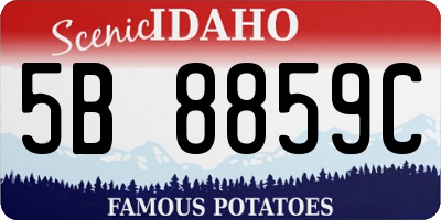 ID license plate 5B8859C