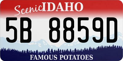 ID license plate 5B8859D